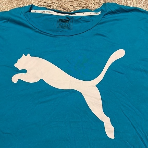 PUMA Blue Short Sleeve‎ Tee Shirt sz Small - Picture 2 of 9